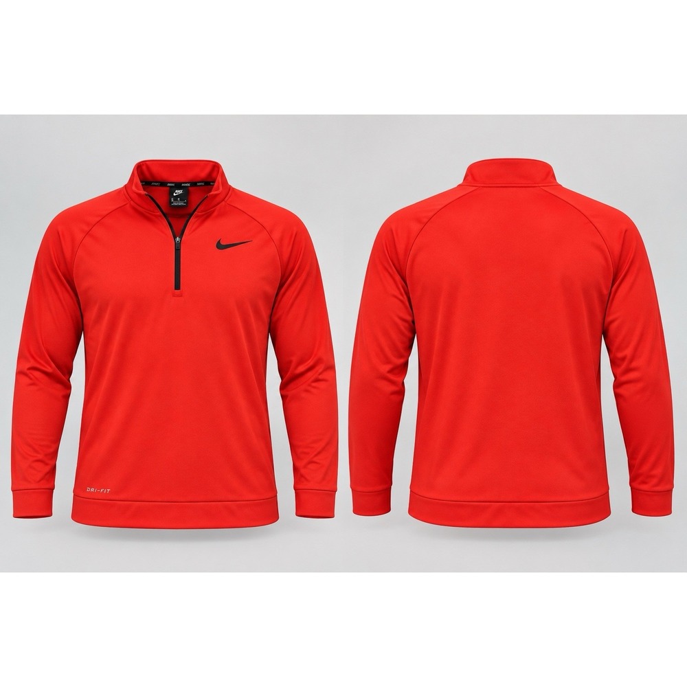 Nike Mens Dri-Fit Quarter Zip XL Red EXCELLENT